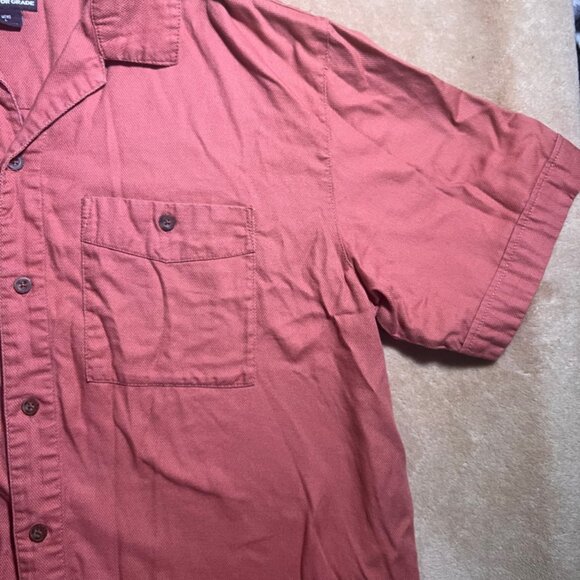 EOTAC Men Large Rust Red Button Up Operator Grade Pocket Utility Work‎ Shirt (N) - Picture 3 of 6